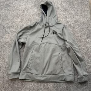 Under Armour Hoodie Mens Large Gray ColdGear Storm Pullover Sweatshirt Athletic